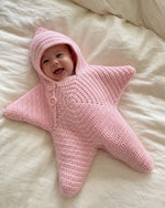 Load image into Gallery viewer, "Star Cuddle Wrap™ – Hooded Knit Baby Blanket
