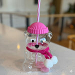 Load image into Gallery viewer, Sale 🐻 Adorable Bear-Shaped Glass Sipper Cup with Unique Car Cup Holder 💕
